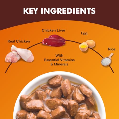 Image of Meat Up Puppy Wet Dog Food (8 x 70g) 560g + 560g Free, Total 1.12kg | Real Chicken in Gravy | Supports Digestion | Boosts Vitality | Complete & Balanced Meal