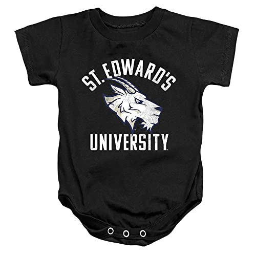 St. Edward's University Official Hilltoppers Logo Unisex Infant Snap Suit for Baby,Black, 12 Months