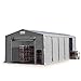 Produktbild TOOLPORT Lagerzelt Industriezelt 8x12 m Zelthalle mit Oberlicht 3,6m Seitenhöhe PVC Plane 850 N grau wasserdicht Ganzjahreszelt mit Hochziehtor