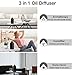 Ultrasonic Essential Oil Aromatherapy Diffuser - Cool Mist Diffuser 100ml with Waterless Automatic Shut-Off Protection&7 Color LED Light Cycle Changing for Home Yoga SPA (Black)
