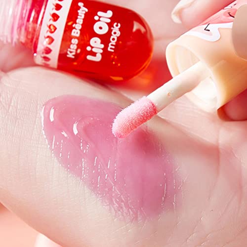 Yibaby 3Pcs Hydrating Lip Oil,Plumping Lip Oil Peach Flavored Lip Gloss Set Tinted Moisturizing Lip Gloss For Lip Care And Dry Lip #TOP3