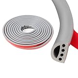 PREMIUM QUALITY - Hecho de caucho de silicona de calidad premium que conserva su flexibilidad incluso bajo temperaturas extremas, mucho más duraderas que las cintas de espuma típicos; El fuerte respaldo autoadhesivo le da a sus puertas y ventanas un desempeño duradero de la barra; El diseño de múltiples orificios y tipo D proporciona una mejor función anticolisión y de aislamiento acústico.