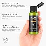 ARTEZA Iridescent Peinture acrylique, ensemble de 10 Couleurs du caméléon, 2 oz/60ml Bouteilles, Haute Viscosité Peinture à mijoter, à base d'eau, Peintures mélangées, fournitures d'art pour toile, bois, rochers, tissus