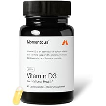 Momentous Vitamin D3 Supplement - 2,000 IU Capsules for Foundational Health Support - NSF Certified for Sport - Gluten-Free - 60 Servings