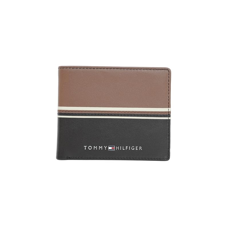 tommy hilfiger Men's Galma Passcase Wallet - Brown | Printed Leather | Removable ID Case| Purse for Men | Ideal for Gifting-picture-33
