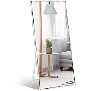 WIFTREY Full Length Mirror 65×24 Floor Standing, Wall Mounted, Leaning, Decorative Bedroom Living Room Standup Wall Full Body Long Hanging Large Size Tall White Frame Mirror