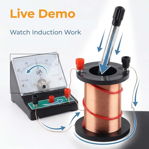 Secondary Coil, Induction Coil Electromagnet Kit Galvanometer Electromagnetic Induction Solenoid for Physics Teaching for Teacher by Shanrya - Image 5