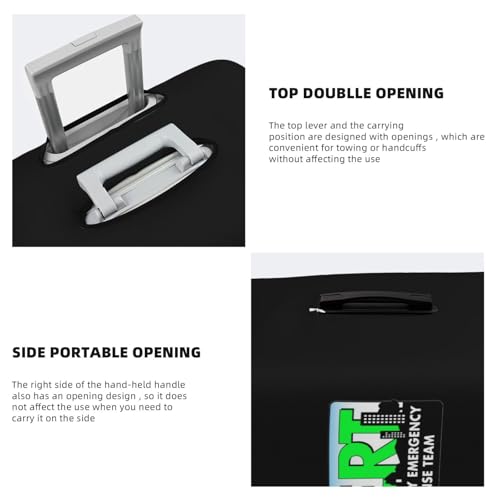 Cert Community Emergency Response Team Travel Luggage Cover Suitcase Protector Fits 22-25 Inch Case(Black,M)4