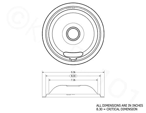 KITCHEN BASICS 101 交換用クロームドリップパン Whirlpool W10196405 W10278125 W10196406用 - 8インチと3つの6インチパン 4個パック