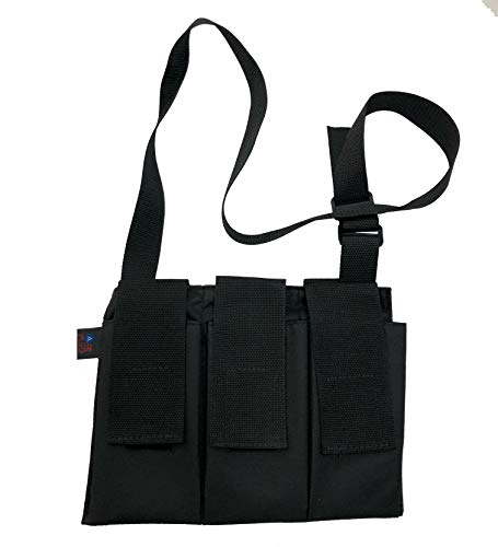 Ace Case Rifle & Pistol Magazine Pouch Carrier For M4 Carbine - Up To 6 Extended Mag. W/ Adjustable Shoulder Strap #TOP29