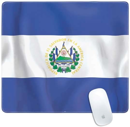 Skinit Small Gaming Mouse Pad - Brazil Flag Design with Stitched Edges, Waterproof, Non-Slip Rubber Base, Desk Mat for Keyboard & Mouse, 12.6" x 11" inches