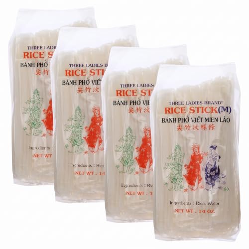 Three Ladies Brand Rice Stick, 14 oz (Pack of 4)