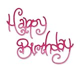 Ellison Sizzix Sizzlits Singles Die-Medium Phrase Happy Birthday #3