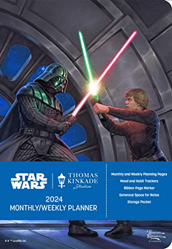 STAR WARS by Thomas Kinkade Studios 12-Month 2024 Monthly/Weekly Planner Calendar