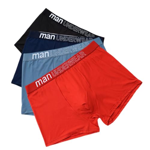 Men's Cotton Trunks 3 Pack Fashion Plus Size Breathable Short Covered LegUnderwear Soft Comfy Mid Rise Boxer Briefs