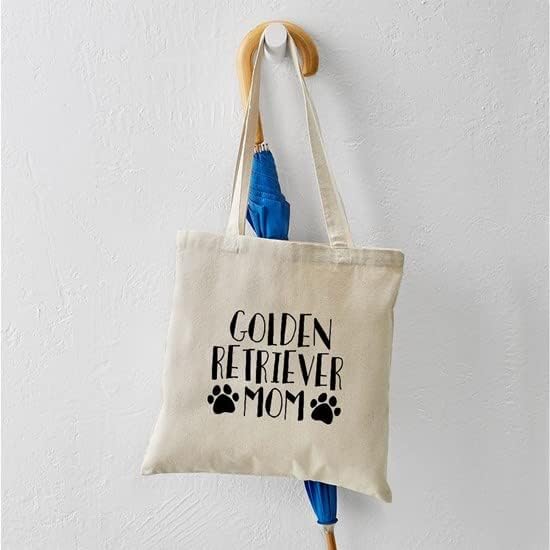 Miniatura 7 de CafePress Golden Retriever - Bolsa de lona natural para mamá, bolsa de compras reutilizable