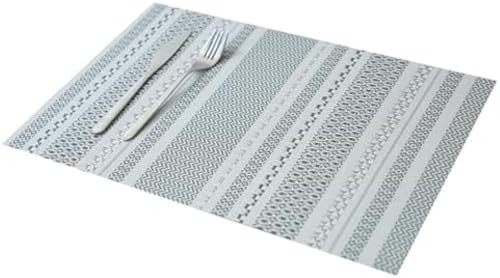 Sets de table durables à rayures verticales orange et vert foncé pour table chic