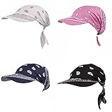 Womens Assorted Paisley Print Bandana Head Scarf Hat Summer Folding Anti-UV Golf Tennis Sun Visor Ca