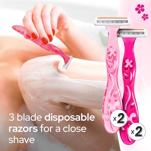 Bic Miss Soleil Disposable Women's Razors, 4 Count, Pack of 4