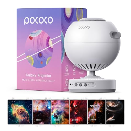 POCOCO Galaxy Projector + Realistic Constellation-2 - Discs (6 Pieces)