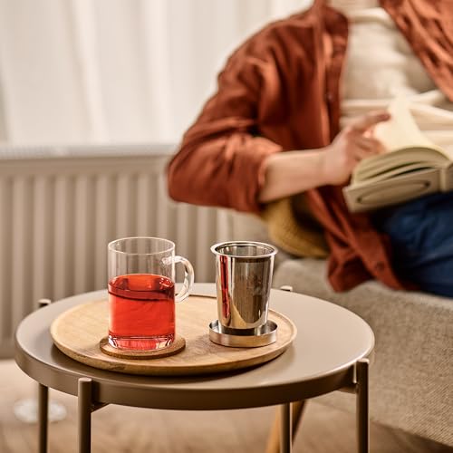 Miniatura 6 de Cosumy Taza De Té Con Filtro Y Tapa 400 Ml - Taza Infusiones Té Con Posavasos De Corcho - Vaso De Cristal De Borosilicato - Taza Grande
