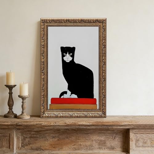 Impression sur toile The Cat par Bart Van Der Leck - Cadre suspendu 50x75 cm pour salon - 4