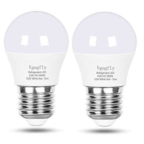 LED Refrigerator Light Bulb 40W Equivalent 120V A15 Fridge Waterproof Bulbs 5 W