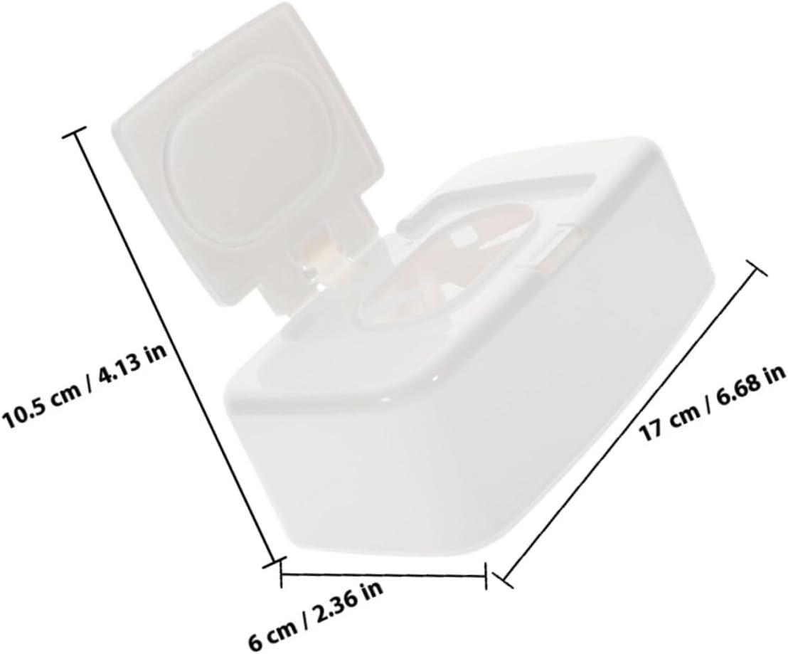 ORFOFE 3pcs Wipes Holder with Lid Reusable Plastic Wet Wipes Dispenser Storage Box for Home and Travel Diapering