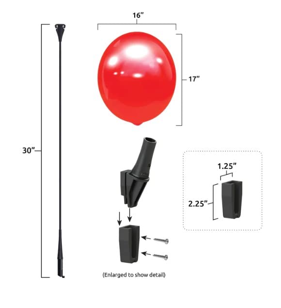 Balloon Bobber - A-Frame Reusable Weatherproof Seamed Balloon Kit - Helium Free Plastic Outdoor Balloons