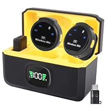 【Mini but Powerful】Nefuo wireless professional microphone is a portable wireless microphone that can be stored in a camera bag, pocket, backpack, small handbag, etc. Support one-click mute.The 64dB signal-to-noise ratio (SNR) ensures clear audio even...