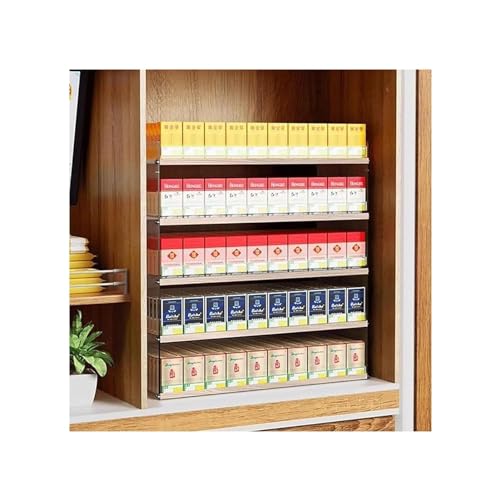Pousse-cigarettes automatiques sur étagères d'affichage de magasin pour un alignement parfait