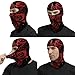 Red and Black Rose Mas Windproof Thermal Winter Masks Fashionable Ski Full Face Cover for Men Breathable Soft Full Face Masks for Bicycle Driving Mountain Climbing