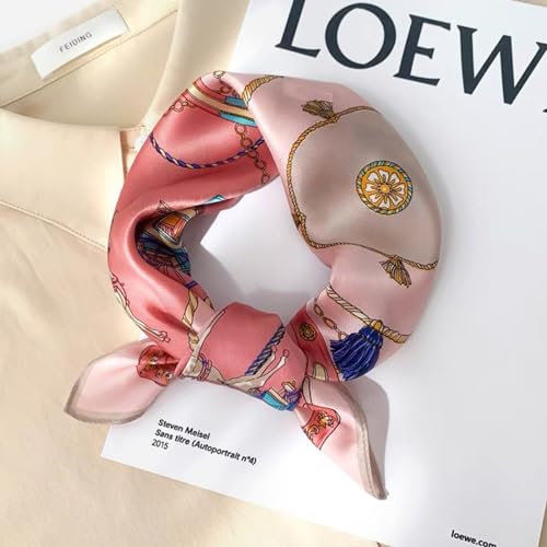 21" Mulberry Silk Scarfs Small Square Scarfs Fashion Neck Scarf Hair scarf for Women Gift Packed3