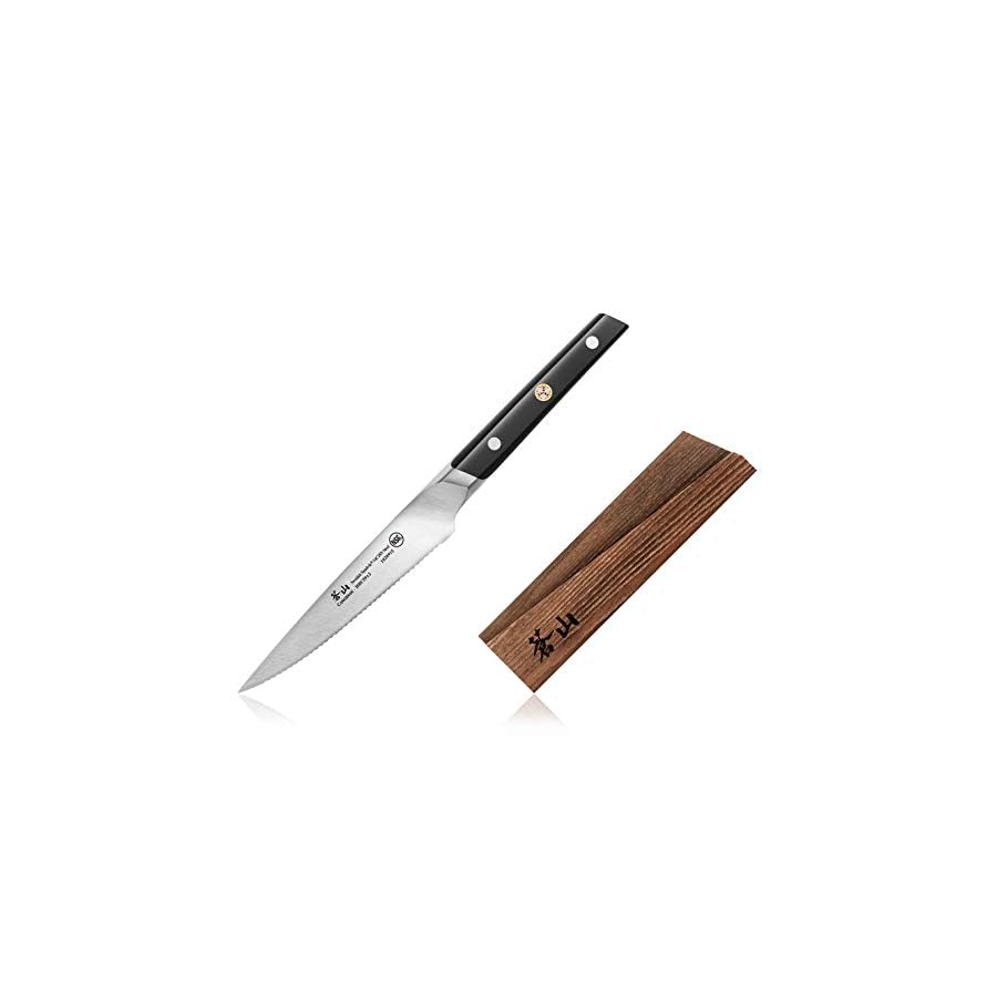 Cangshan-TC-Series-1020922-Swedish-14C28N-Steel-Forged-5-Inch-Serrated-Utility-Knife-and-Wood-Sheath-Set Cangshan TC Series 1020922 Swedish 14C28N Steel Forged 5-Inch Serrated Utility Knife and Wood Sheath Set