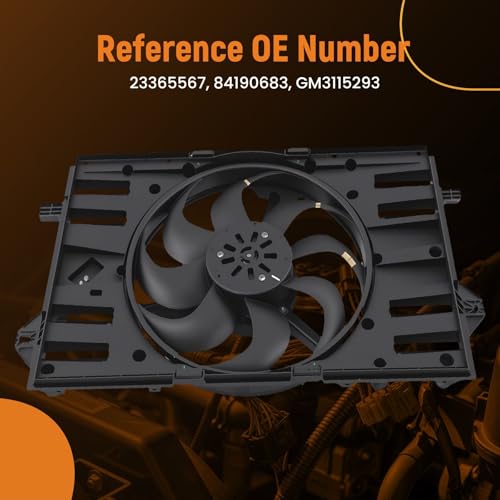 Image of maXpeedingrods Radiator Cooling Fan Assembly with Shroud for Buick Envision 2017-2020, 23365567 84190683 GM3115293