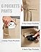 Men's Hiking Pants Lightweight Waterproof Nylon Cargo Work Pants Quick Dry Stretch Travel Fishing Pants 6 Pockets Khaki gallery 4