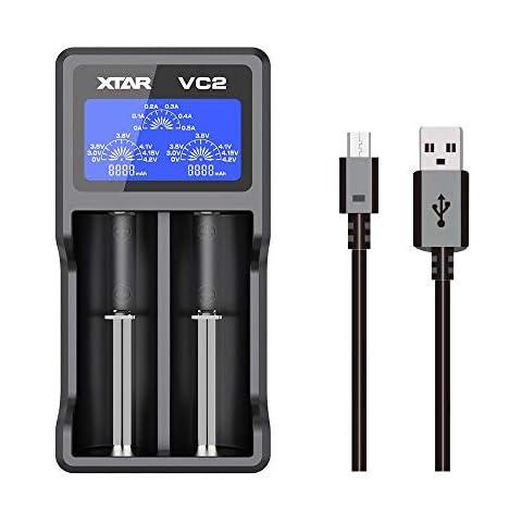 XTAR VC2 Independent Battery Charger with LCD Cover