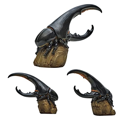 動物惑星 第七弾 ガチャガチャ ブラインド ボックス 虫 全6種 可愛い 動物 リアル フィギュア プラモデル プレミアム おもちゃ リアル PVC 動物好き オリジナル 模型 誕生日 プレゼント(ヘラクレスオオカブト(ブラック）)