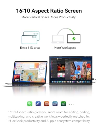 Image of UPERFECT 4K 120Hz Portable Monitor Touchscreen, 16 inch 600Nits Gaming Monitor