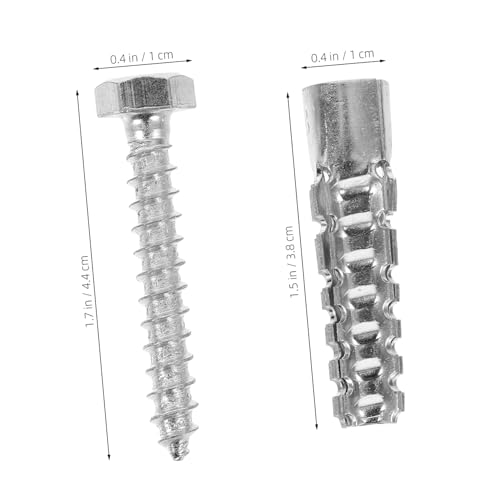 Lurrose 20Pcs Multi Use Lag Shield Anchor and Screws Set Durable Expansion Anchors for Concrete Drywall and Lightweight Projects Easy Installation and High Stability - Image 2