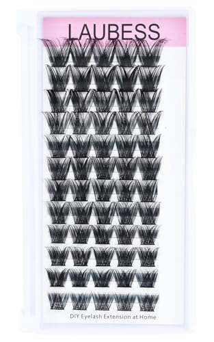 Image of Cluster Lashes Individual Lashes D Curly Lash Clusters Volume Eyelash Clusters DIY Lash Extension Kit Fluffy Cluster Eyelash Extensions (02-0.07D, 12mm)
