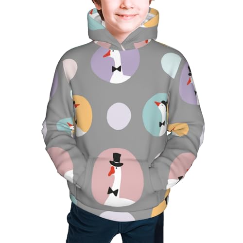 Cute Geese Kids Pullover Hoodies Boys Sweatshirts Girls Athletic Clothes with Pocket2