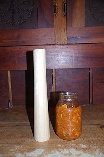 Solid Wood Sauerkraut Pounder - Beechwood Fermentation Tamper For Kimchi, Kraut & Meat Tenderizing
