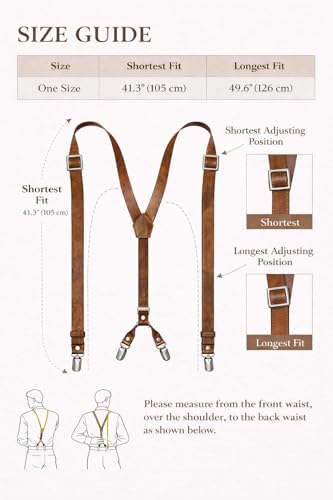 Voolup Full-Grain Leather Y-Back Suspenders