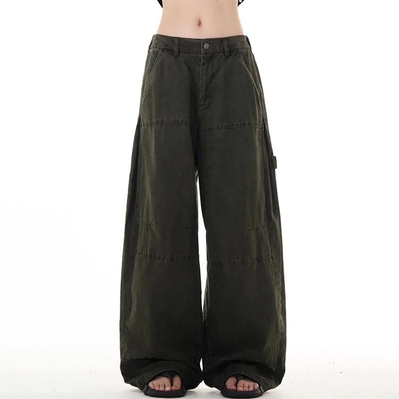 Jeans Men Women Vintage Washed Loose Denim Trousers Cotton Casual Straight-Leg Trousers Cargo Jeans4