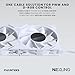 Phanteks M25-120 Gen2 Reversed Blade Triple Pack, 3X 120mm ARGB High Performance Cooling Fans, Daisy-Chain Unified Fan Frame, Infinity Mirror hub, Single Cable Connection, White