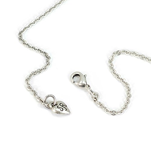 Sweet Romance Silver Inspirational Lord's Prayer Virgin Mary Religious Christian Heart Slider Pendant Necklace - Thumbnail 5