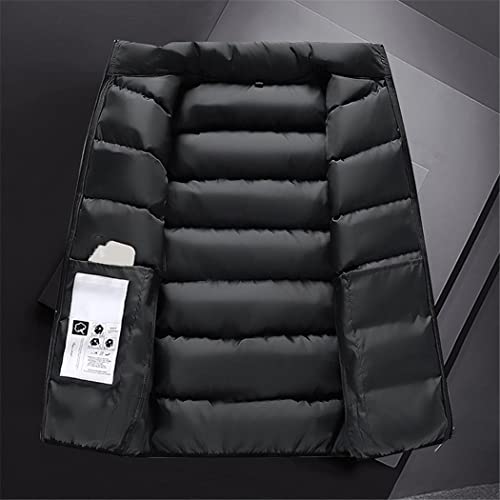 Chaleco de algodón invierno para hombre abrigo versión coreana gris M 5