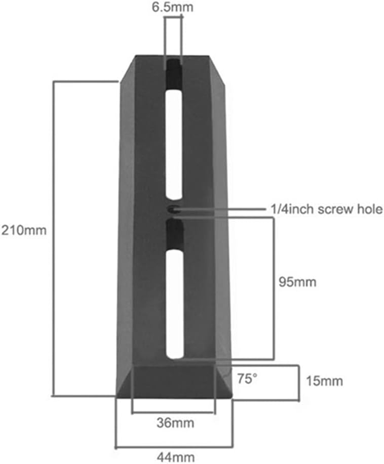 New Black Telescope Dovetail Mounting Plate Full Alloy W/ 1/4Inch Screw Hole for Astronomical Monocular Telescope 21Cm
