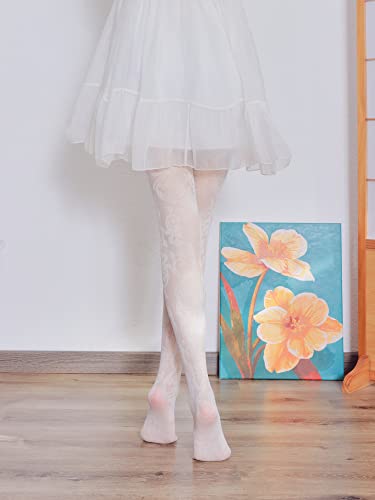 Image of Sahabowi Women Tights, Sheer High Waist Pantyhose, Vintage Control Top Stockings, Siwa7